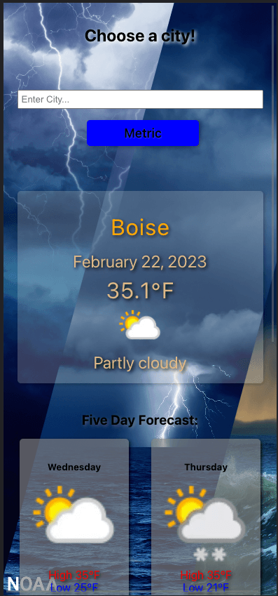 Weather app