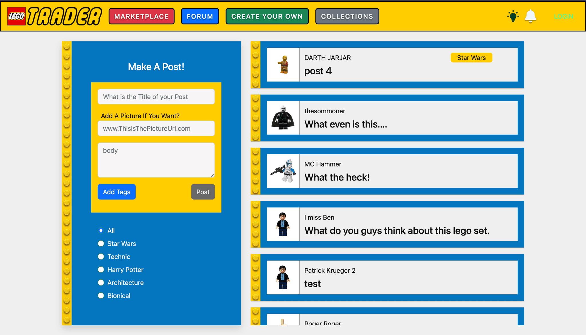 Forum Page